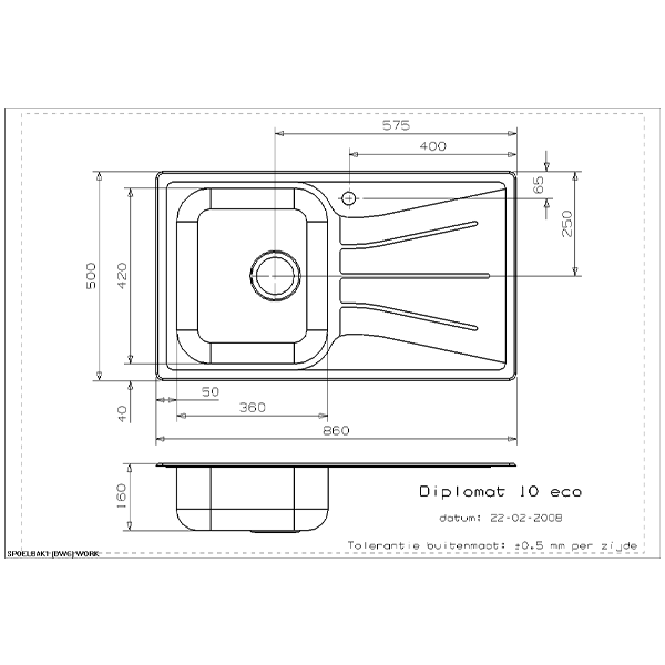 Comfort Diplomat 10 Stainless Steel Inset Kitchen Sink