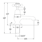 Domed Black Bath Taps