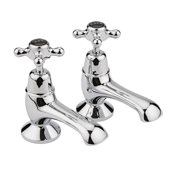 Domed Black Bath Taps