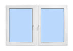 64"x36" Double Sash European uPVC Tilt and Turn Window