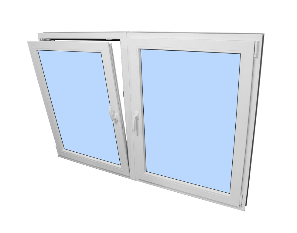 64"x36" Double Sash European uPVC Tilt and Turn Window