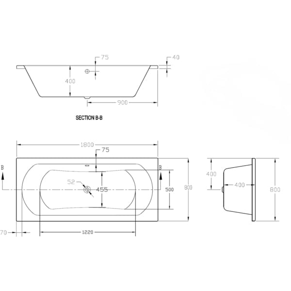 Duo Double Ended Bath - All Sizes