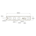 DDecks DuroDual Composite Bullnose Woodgrain Effect Decking Board 138mm x 21mm x 2.5m - All Colours