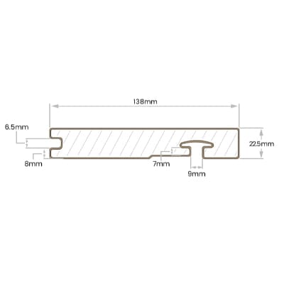 DDecks Duro360 Composite Bullnose Woodgrain Effect Decking Board 138mm x 22.5mm x 2.5m  - All Colours