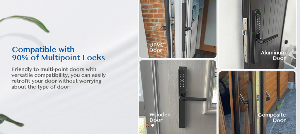 EA 225 Slim Double-Side Weatherproof Smart Lock for UPVC, Composite, Wooden & Aluminium Doors