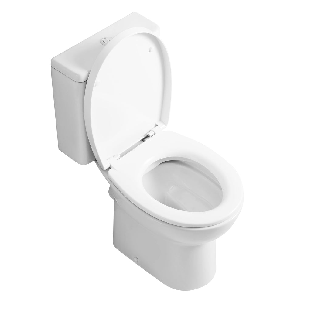 Oasis Rimless Close Coupled Toilet With Cistern & Soft Close Seat - White