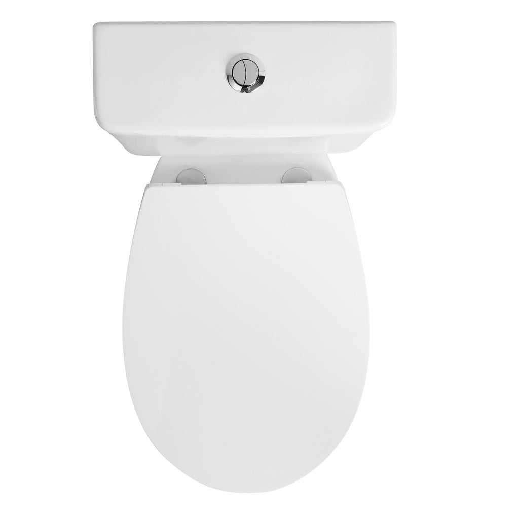 Oasis Rimless Close Coupled Toilet With Cistern & Soft Close Seat - White