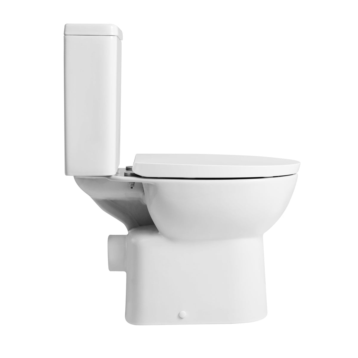 Oasis Rimless Close Coupled Toilet With Cistern & Soft Close Seat - White