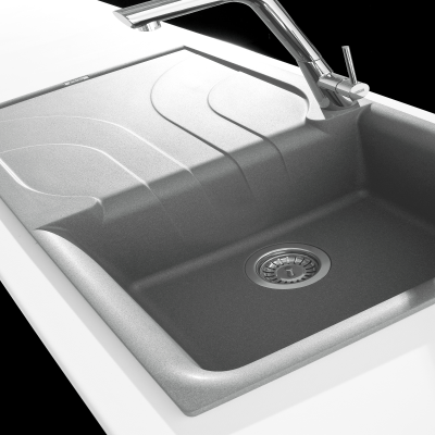 Ego 400 Elleci Granite 1 Bowl Kitchen Sink - All Colors