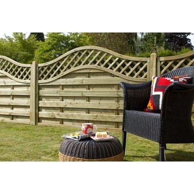 Forest 6ft x 4ft Pressure Treated Decorative Europa Prague Fence Panel
