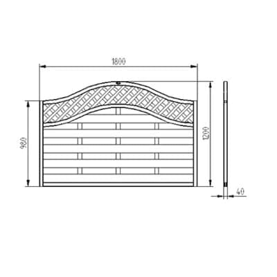 Forest 6ft x 4ft Pressure Treated Decorative Europa Prague Fence Panel