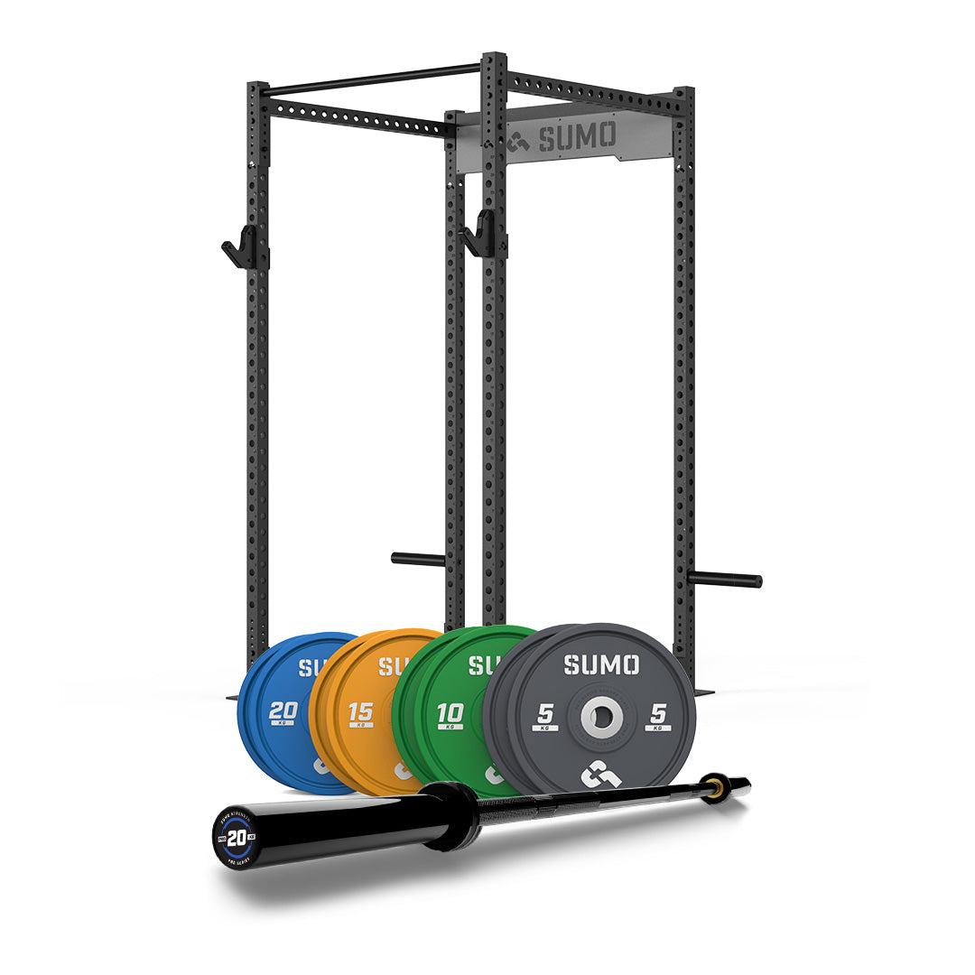 Evolve Pro Power Rack Plate & Barbell Package