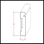 EWBB25 Beaded 3-1/2 inch Baseboard Moulding