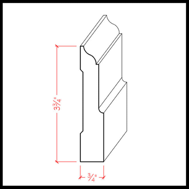 EWBB31 Colonial 3-3/4 inch Baseboard Moulding