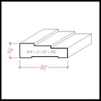 EWCA34 Stepped 2-1/2 inch Casing Trim Moulding