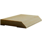 Image of EWCA39 wood Beveled 3-1/2 inch Casing Trim Moulding cross section on a white background. 