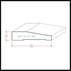 EWCA42 Beveled 3-1/2 inch Casing Trim Moulding