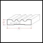 EWCA46 Fluted 3-1/2 inch Casing Trim Moulding