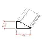 EWPM12 Colonial Panel Molding 1-1/8" wide x 9/16" Trim. Unfinished