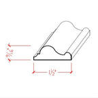 EWPM17 Panel Molding 1-1/2" wide x 9/16" Trim. Unfinished