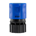 In-Line BSPM Valve with 2 x Hose Connectors Blue