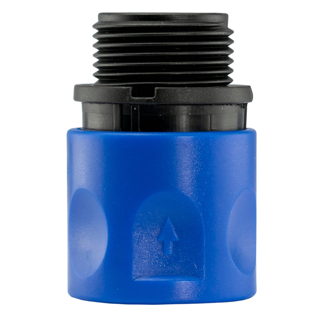In-Line BSPF Valve with 2 x Hose Connectors Blue