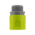 Hose Connector Lime with In-Line BSPF Valve and 20mm MDPE Straight