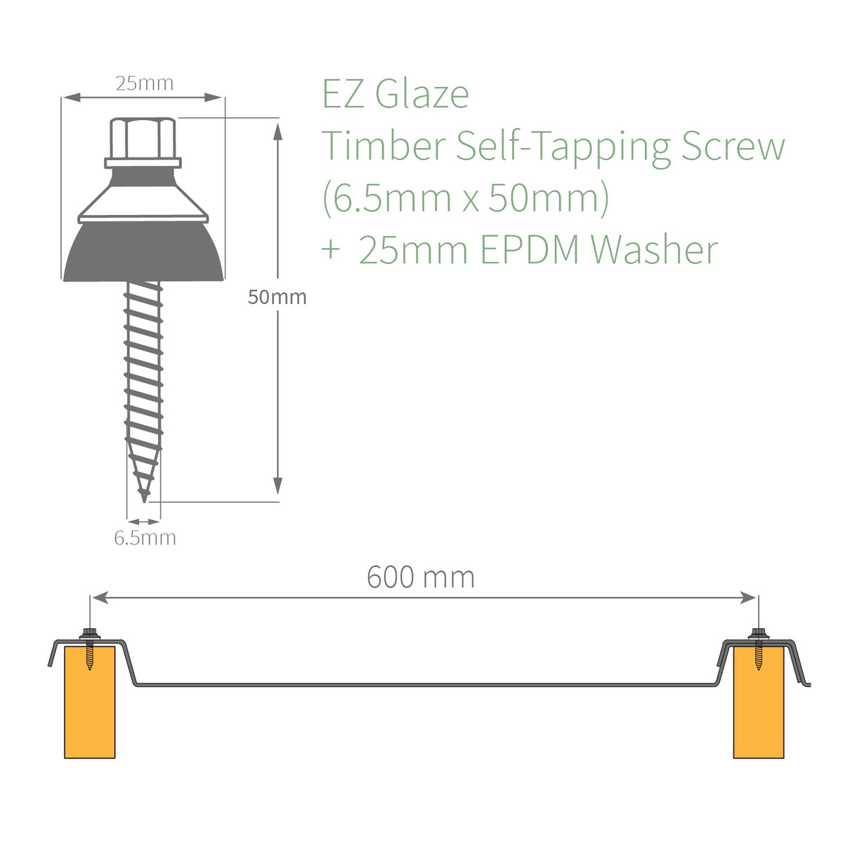 EZ Glaze Fixing Screw