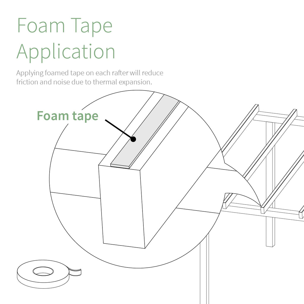 EZ Glaze Rafter Foam Tape