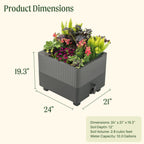EZCube Self-Watering Planter 21" x 24"