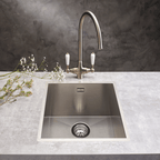 Elbe Monobloc Kitchen Mixer Tap Brushed Nickel
