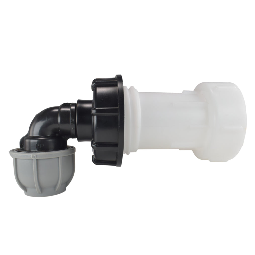 IBC Extender with 2” S60X6 Cap and 20mm MDPE Elbow