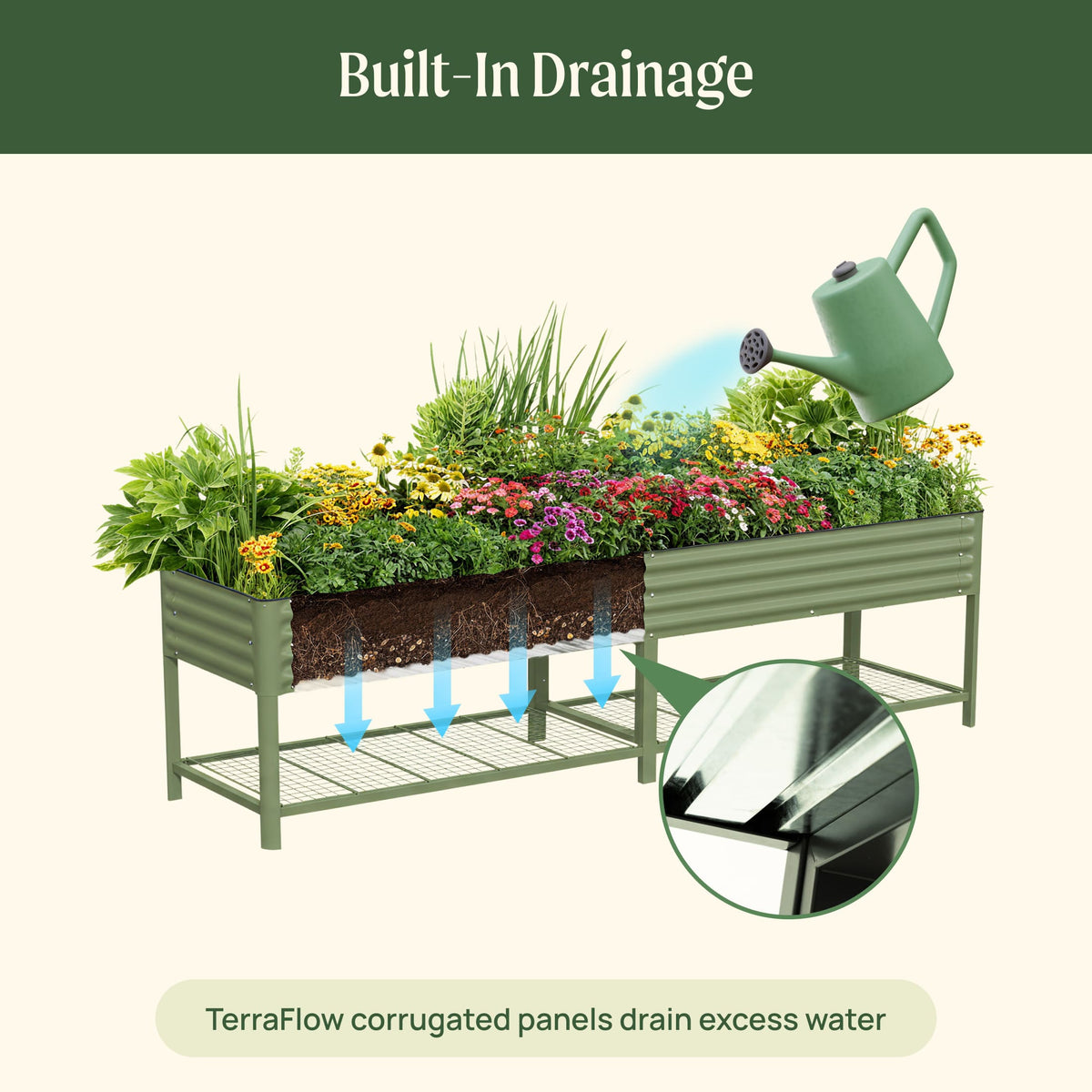 Elevated Garden Bed - Jumbo Series 2.5' x 10'