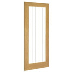 Ely Oak Unfinished 1 Glazed Light Panel Internal Door - All Sizes