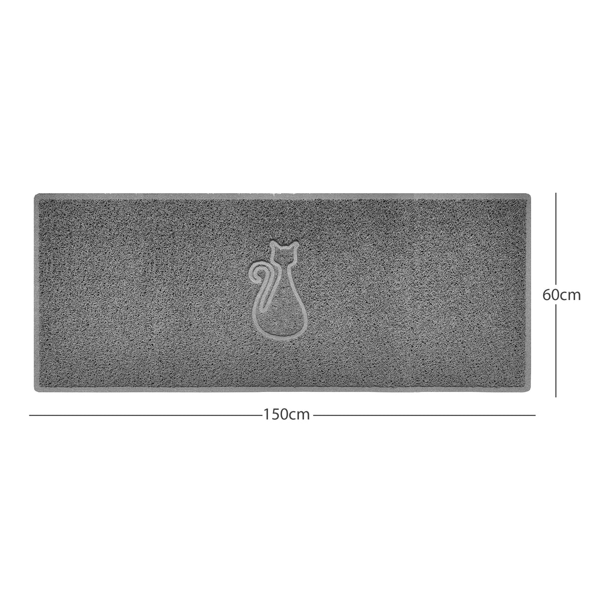 "Cat" Embossed Loofah Textured Spaghetti Door Mat