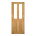 Eton Oak Unfinished Glazed Internal Door - All Sizes