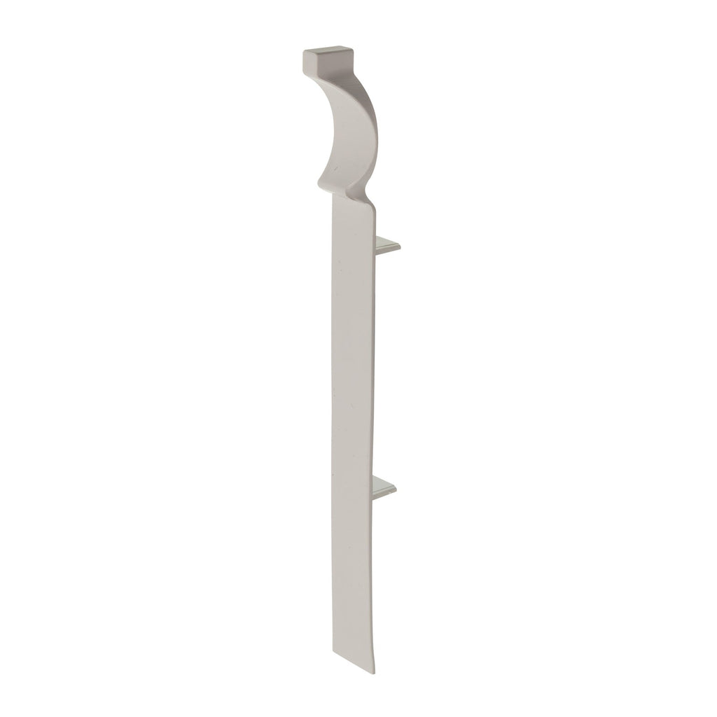 English Oak Internal Corner for 150mm Roomline Torus Plastic Skirting - White Satin