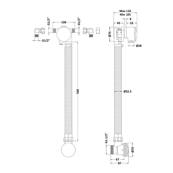 Extended Bath Waste & Filler