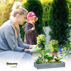 6' x 3' x 1' Galvanized Raised Garden Bed with Open Bottom, Silver