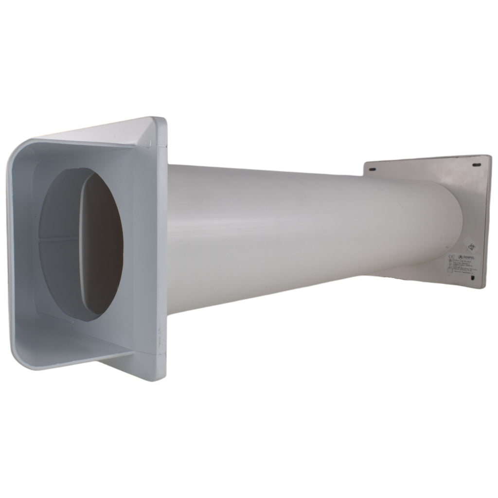 Through Wall Ventilation Kit - STYL Fan with Timer/Humidistat and White External Vent