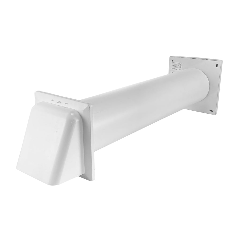 Through Wall Ventilation Kit - STYL Fan with Timer and White External Vent