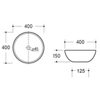 Kompass Lavabo Garbo Wash Basin - 400mm