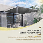 Retractable Replacement Pergola Canopy for 10' x 10' Pergola, Dark Grey