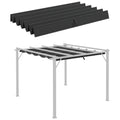 Retractable Replacement Pergola Canopy for 10' x 10' Pergola, Dark Grey