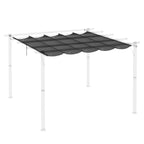 Retractable Replacement Pergola Canopy for 10' x 10' Pergola, Dark Grey