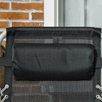 Reclining Zero Gravity Chair Set of 2, Folding Garden Chairs Set w/ Cushion, Dark Grey