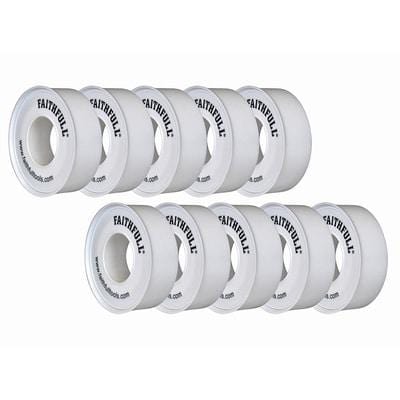 P.T.F.E Tape 12mm x 12m (Pack of 10)