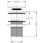 Easy Clean Sprung Plug & Basin Waste