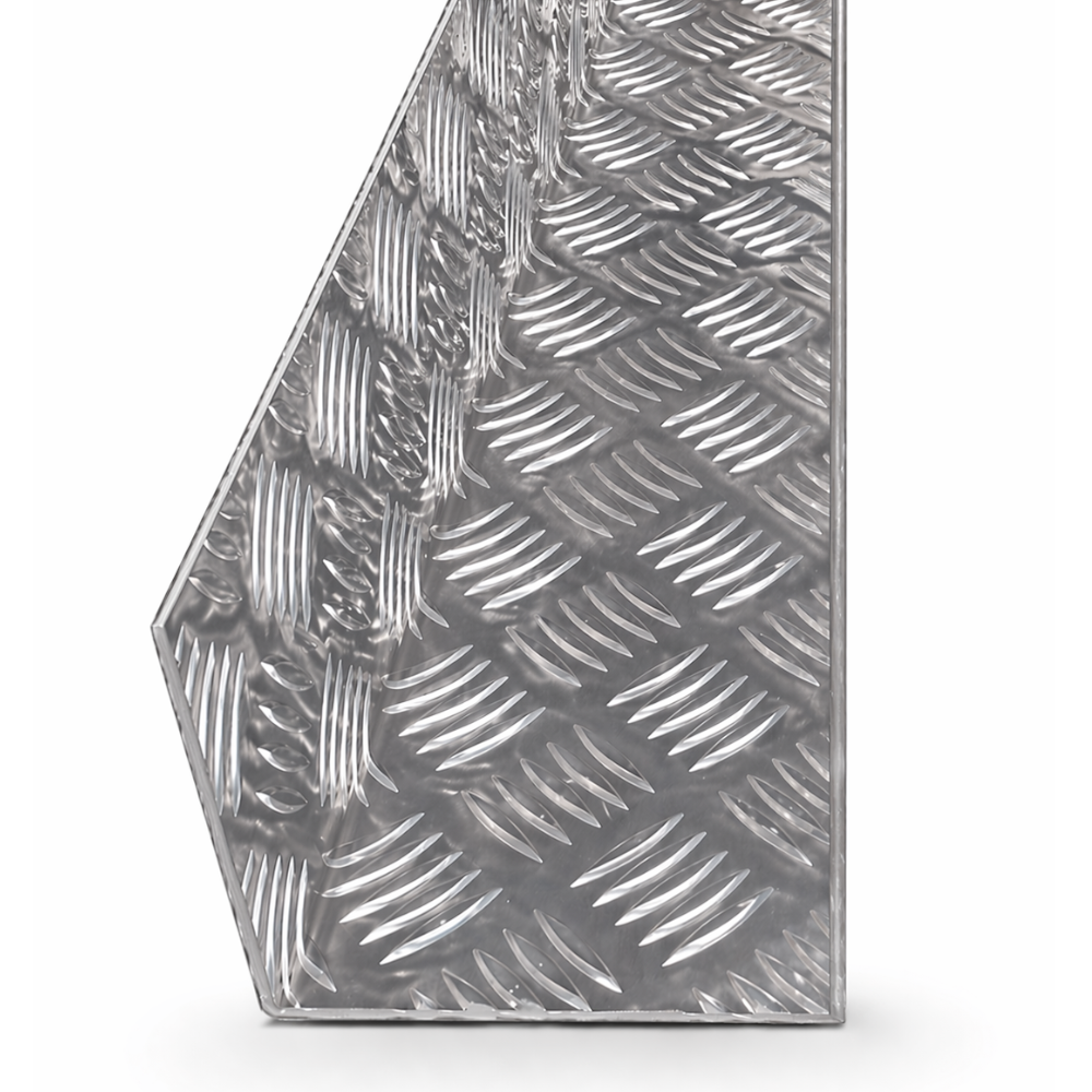 Custom Folded 2mm Chequer/Tread Plate Wall Corner Protector - Internal