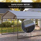 Onward 12' x 20' Heavy Duty Metal Carport with Galvanized Roof & Removable Sidewalls